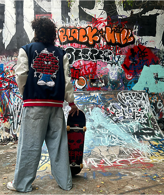Empyre Brick Navy & White Varsity Jacket | Zumiez