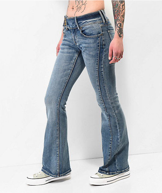 Low Rise Flare Jean - Ira Blue Blue