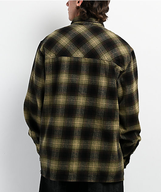 Empyre Browser Black & Green Plaid Flannel Shirt | Zumiez