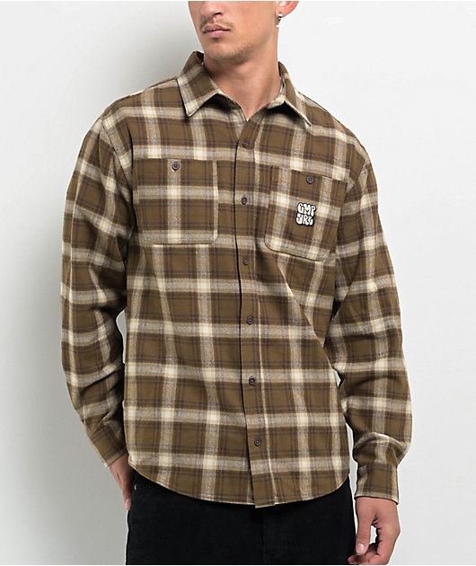 Empyre Browser Brown Plaid Flannel Shirt | Zumiez