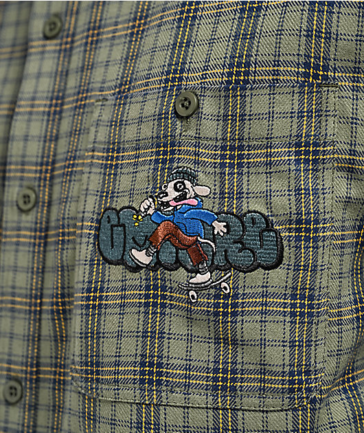 Empyre Browser Green Flannel Shirt