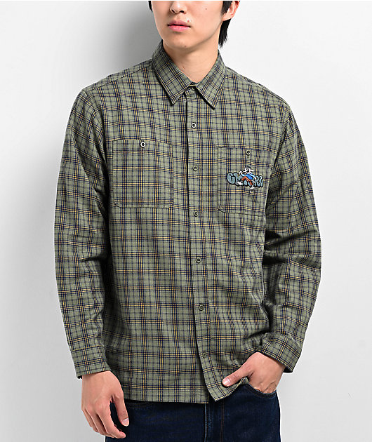 Empyre Browser Green Flannel Shirt