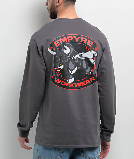 Empyre Bull Charcoal Long Sleeve T-Shirt