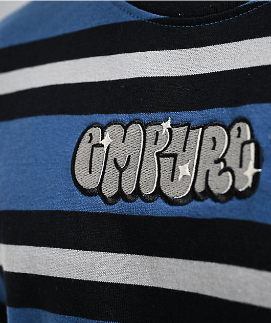 Empyre Burner Knit Blue Stripe T-Shirt