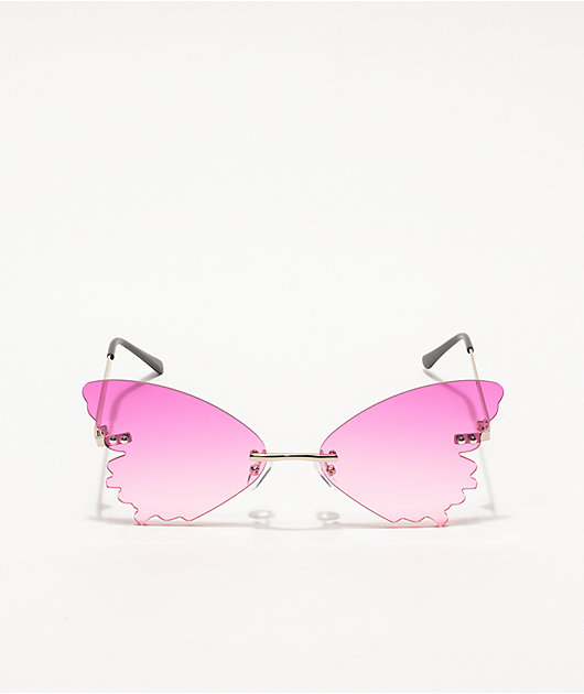 Empyre Butterfly Purple & Pink Ombre Sunglasses