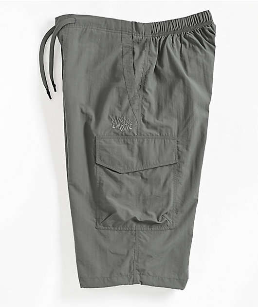 Empyre Canopy Dark Grey Loose Fit Cargo Shorts