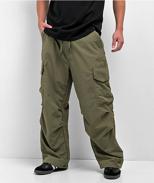 Buy The Souled Store Original Solids : Mens Olive Cargo Pants online