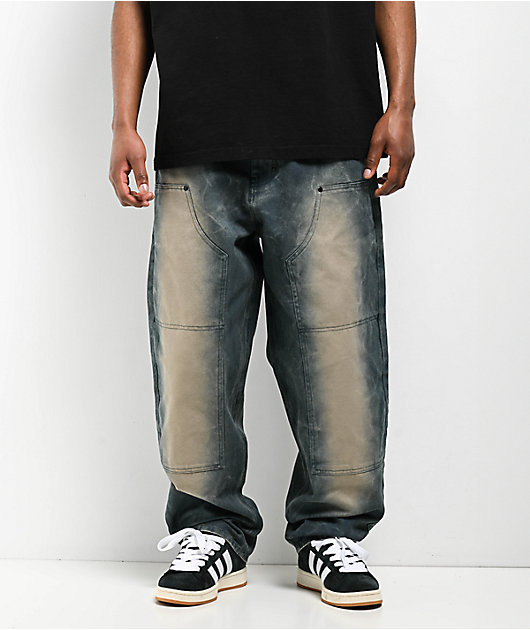 Empyre Canvas Double Knee Blue Dirt Wash Jeans | Zumiez