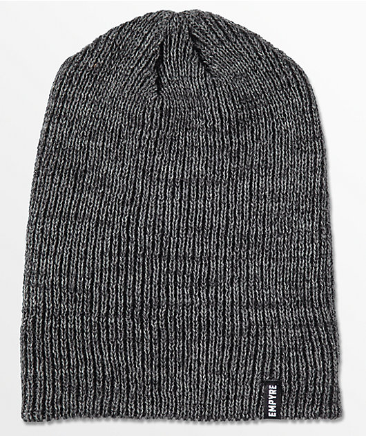 Empyre Carter Marled Heather Grey & Black Fold Beanie