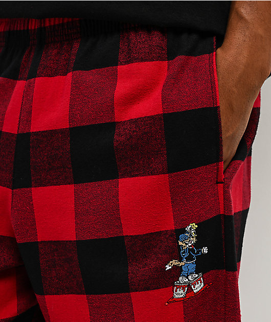Empyre Cats Red Plaid Lounge Pants