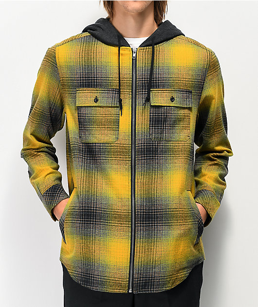 yellow hooded shirt