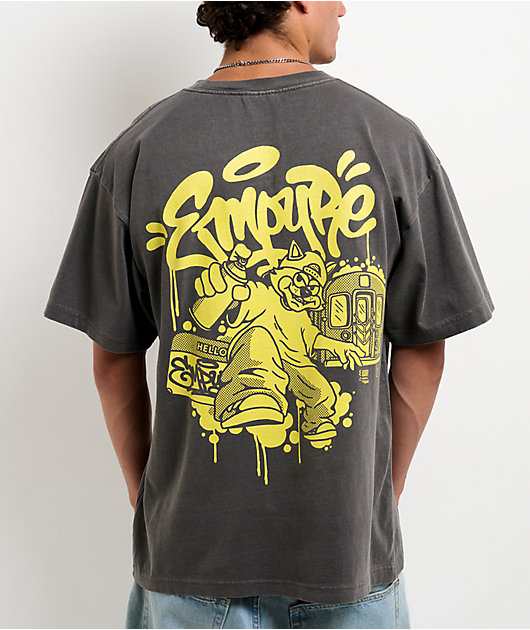 Empyre Chalk Of The Town Grey Wash Boxy T-Shirt