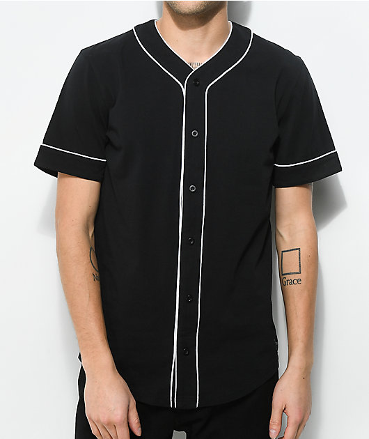 black and white baseball jersey