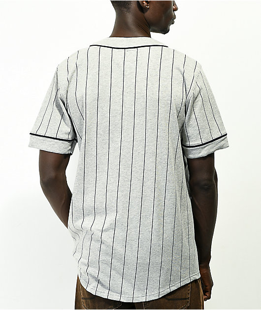 Empyre Chuck White & Black Pinstripe Baseball Jersey