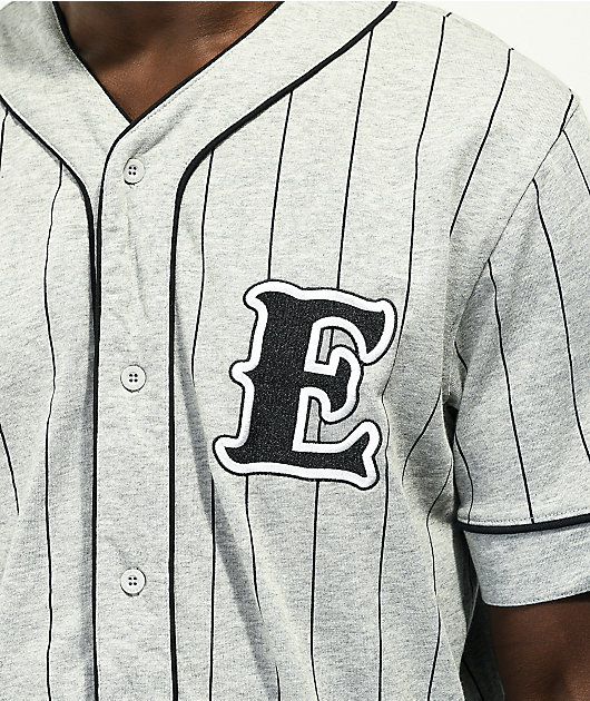 Empyre Chuck White & Black Pinstripe Baseball Jersey