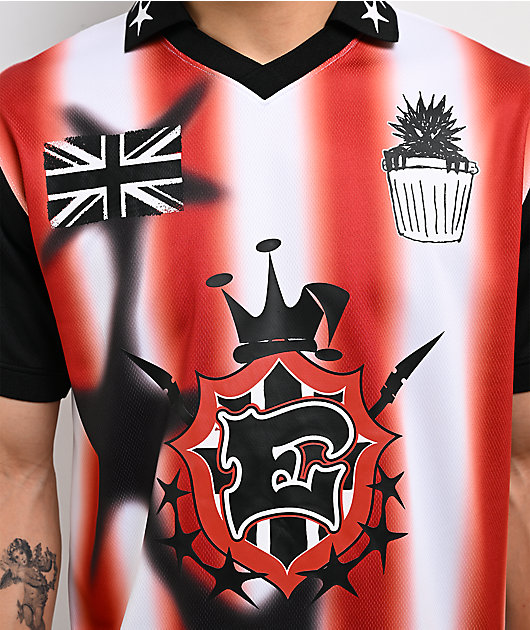 Empyre Clowned White, Red & Black Soccer Jersey