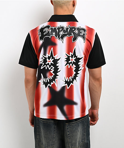 Empyre Clowned White, Red & Black Soccer Jersey