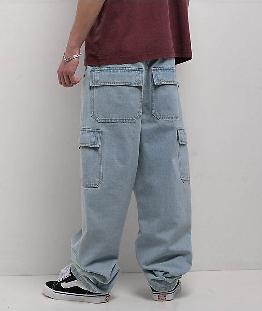 Empyre Colby Light Blue Cargo Loose Fit Skate Jeans | Zumiez