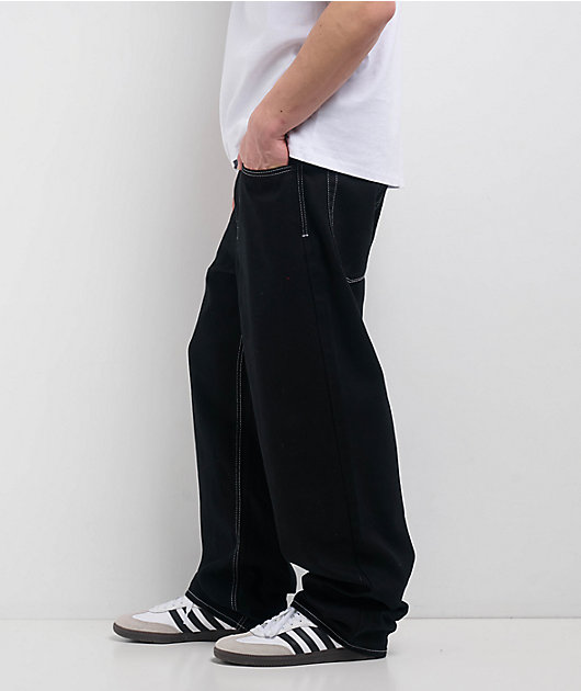 Empyre Contrast Black Loose Fit Skate Jeans