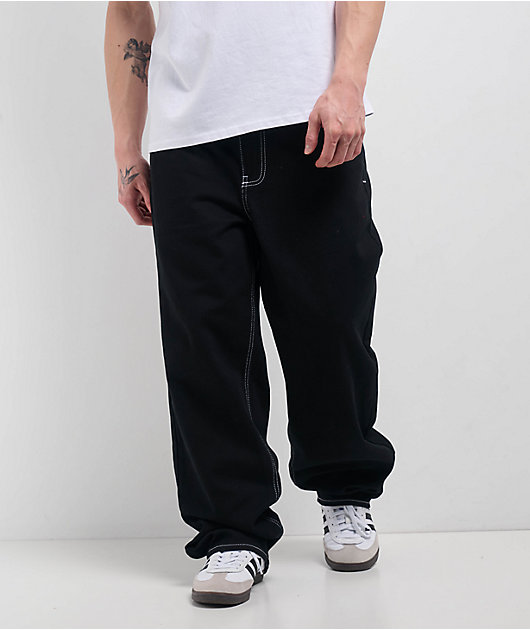Empyre Contrast Black Loose Fit Skate Jeans
