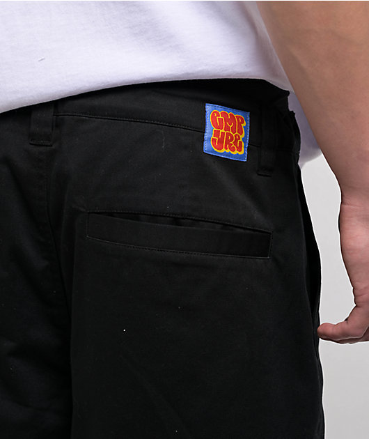 Empyre Cool Black Ultra Wide Skate Chino Pants