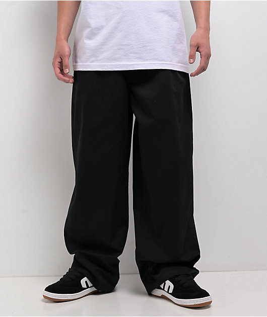 Empyre Cool Black Ultra Wide Skate Chino Pants | Zumiez