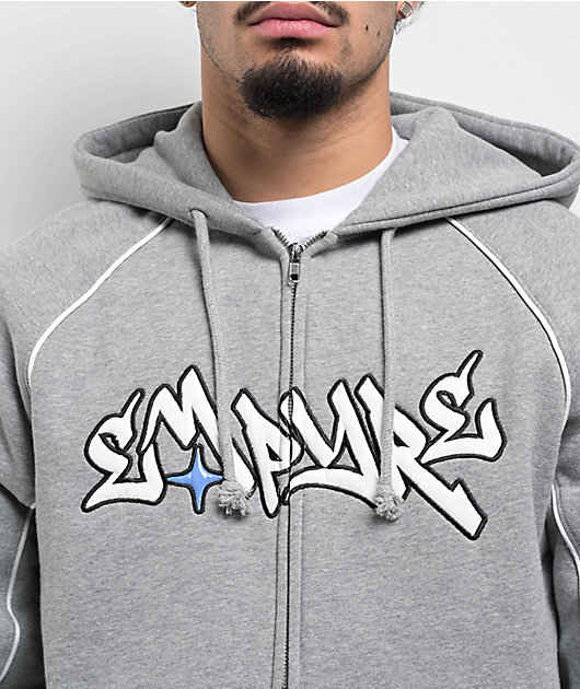 Empyre Corded Grey Zip Hoodie