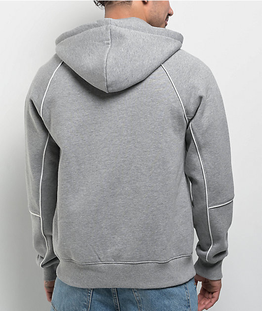 Empyre Corded Grey Zip Hoodie | Zumiez