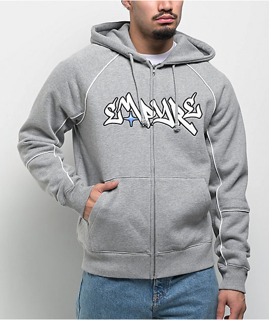 Empyre Corded Grey Zip Hoodie | Zumiez