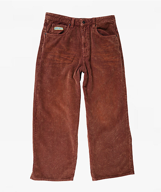 Empyre Corduroy Distressed Oxblood Red Skate Pants