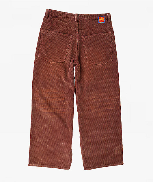 Empyre Corduroy Distressed Oxblood Red Skate Pants