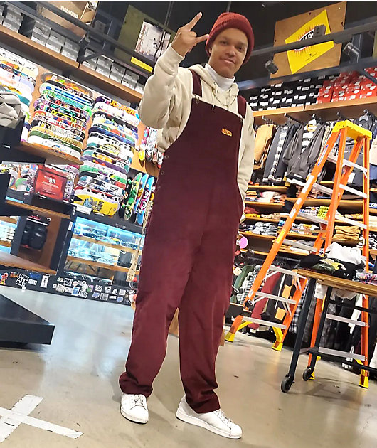 Empyre Curbed Maroon Corduroy Skate Overalls | Zumiez