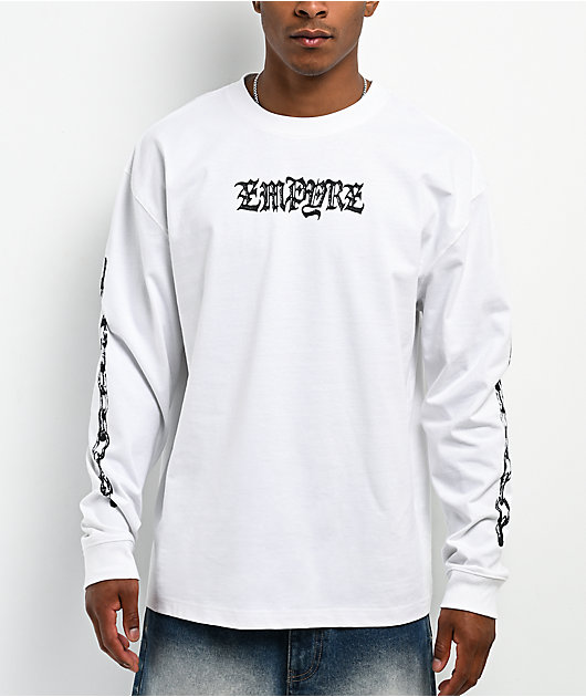 Empyre Dads Angst White Long Sleeve T-Shirt