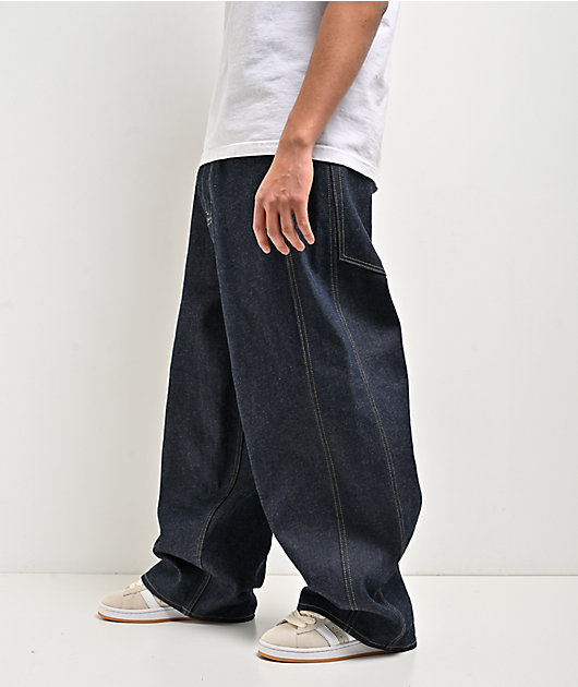 Empyre Dark Blue Baggy Barrel Jeans