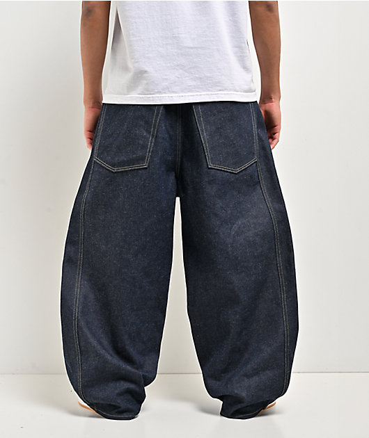 Empyre Dark Blue Baggy Barrel Jeans