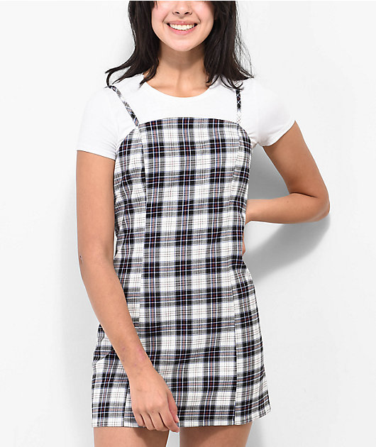 Black plaid 2025 mini dress