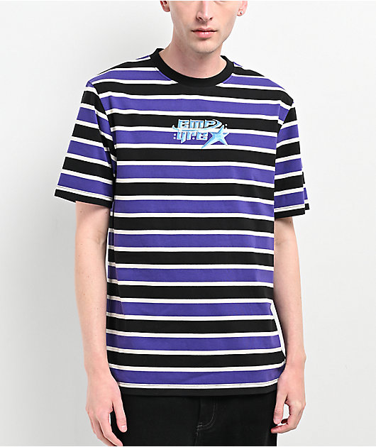 Striped purple hot sale shirt