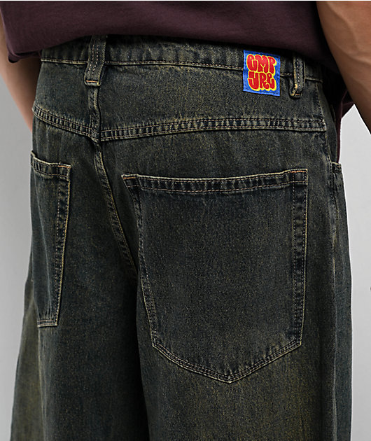 【U LAN】Dirty Embo Wide Pants Zumba Explore Wide Leg Woven Pants - Olive Expedition