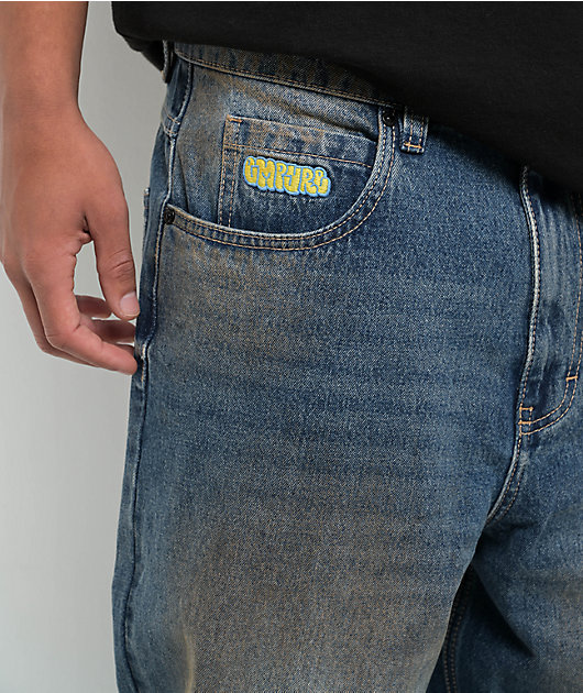 Empyre Dirty Wash Blue Ultra Loose Skate Jeans | Zumiez