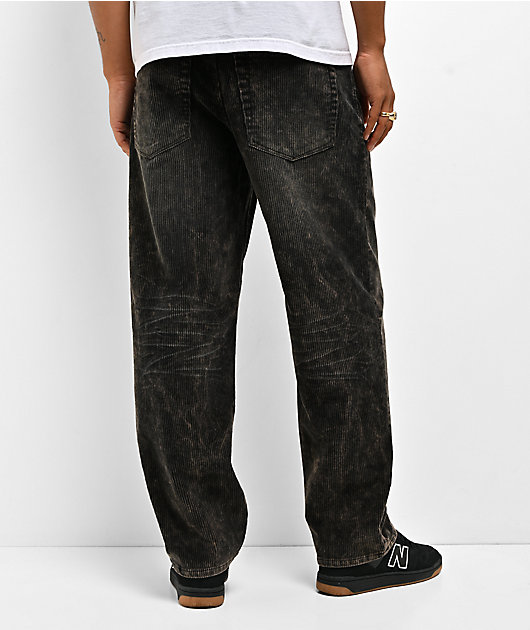 Empyre Distress Cord Brown Wash Loose Skate Pants