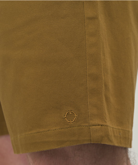 Empyre Dixon Tobacco Brown Elastic Waist Shorts