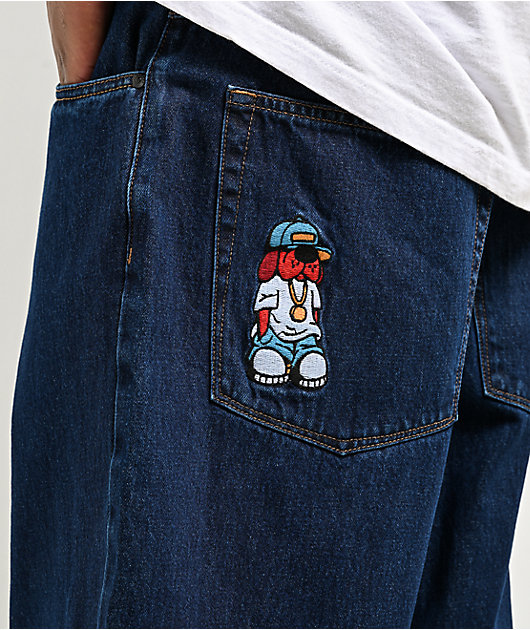 Empyre Dog Evening Ultra Loose Dark Blue Denim Skate Jeans | Zumiez