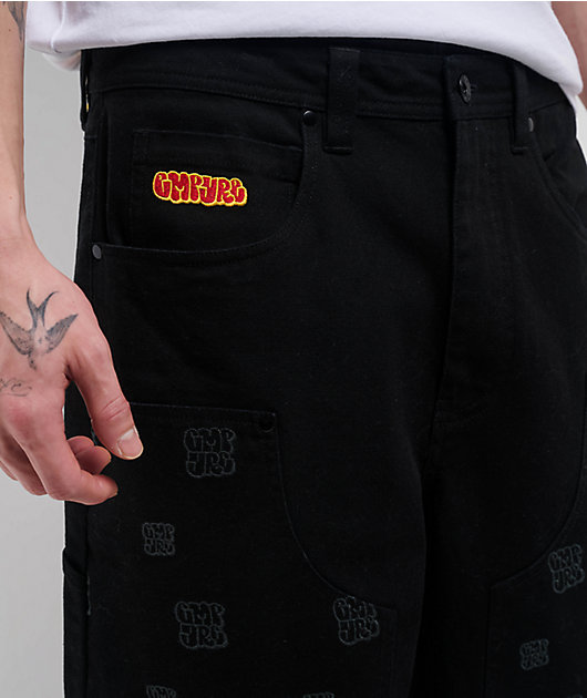 Empyre Double Knee Black Loose Fit Canvas Carpenter Skate Pants