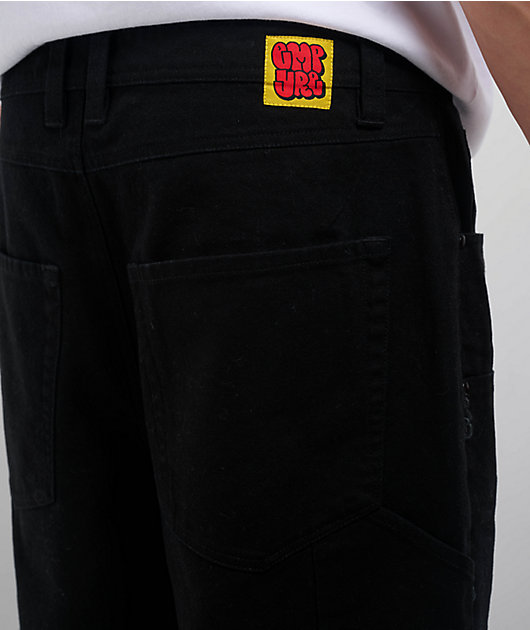 Empyre Double Knee Black Loose Fit Canvas Carpenter Skate Pants