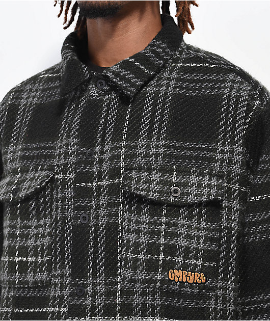 Empyre Eddy Black, Grey & Yellow Flannel Shirt