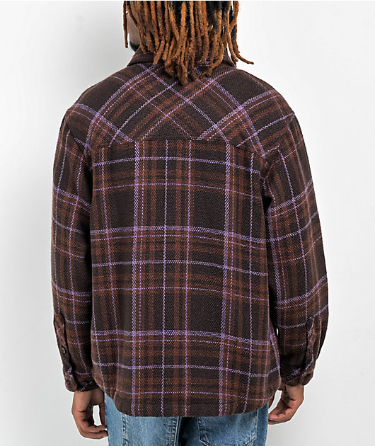 Empyre Eddy Brown & Purple Flannel Shirt