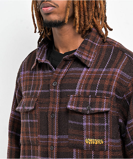 Empyre Eddy Brown & Purple Flannel Shirt | Zumiez