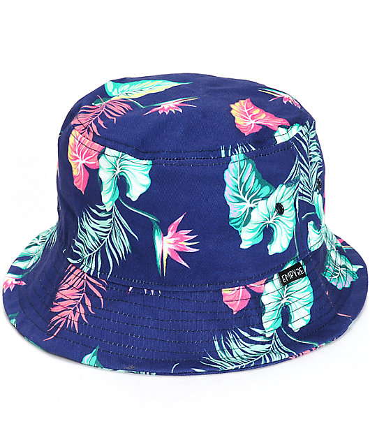 hawaiian floral bucket hat