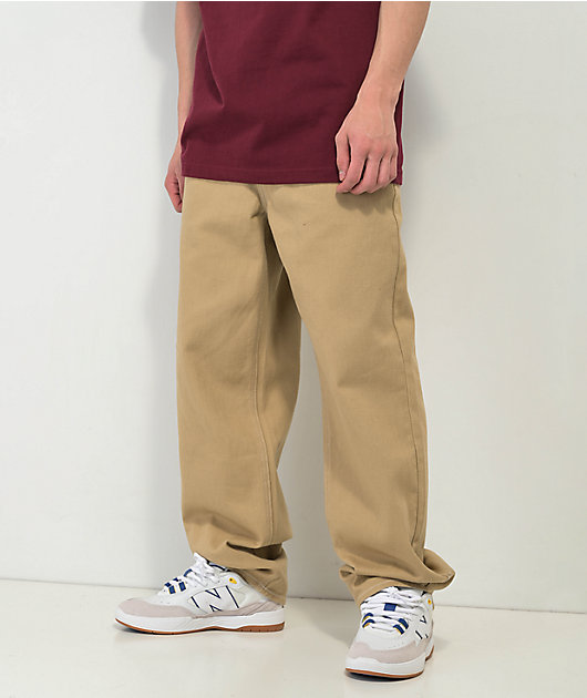 EMBROIDERED PANTS in Khaki
