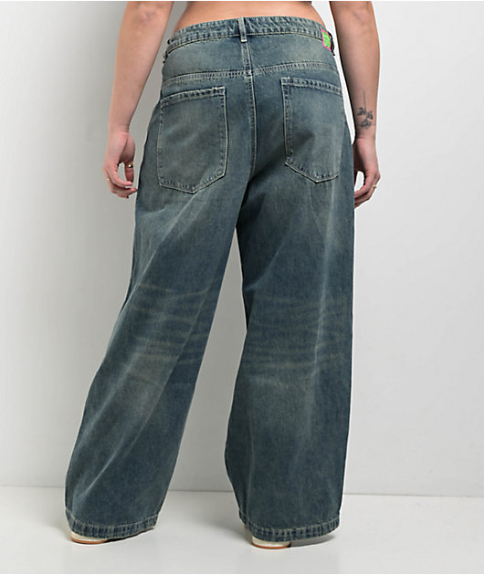 Empyre Engine Extent Wide Leg Blue Wash Jeans